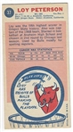 1969 Topps Basketball #37 Loy Petersen - Chicago Bulls
